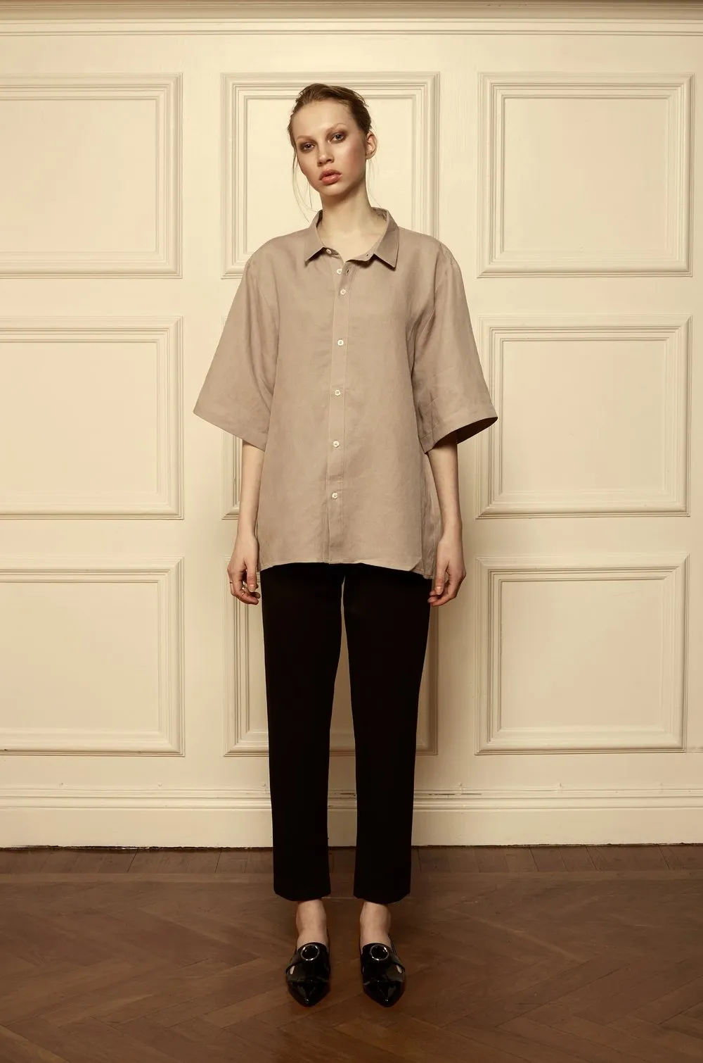 50% OFF Albin unisex shirt linen, beige