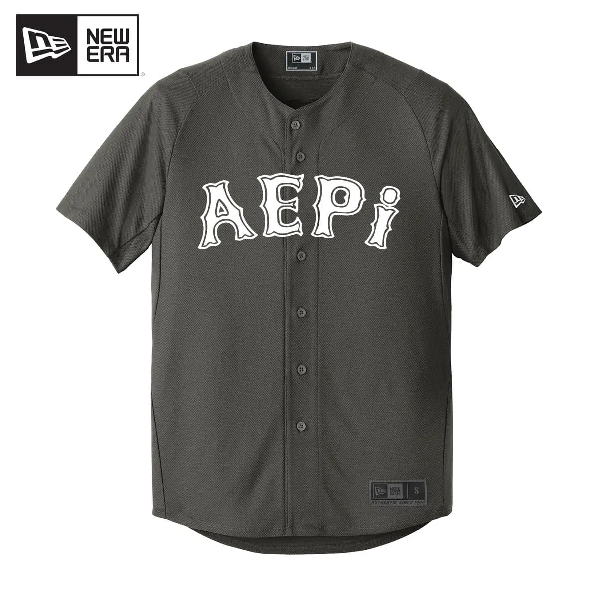 AEPi New Era Graphite Baseball Jersey