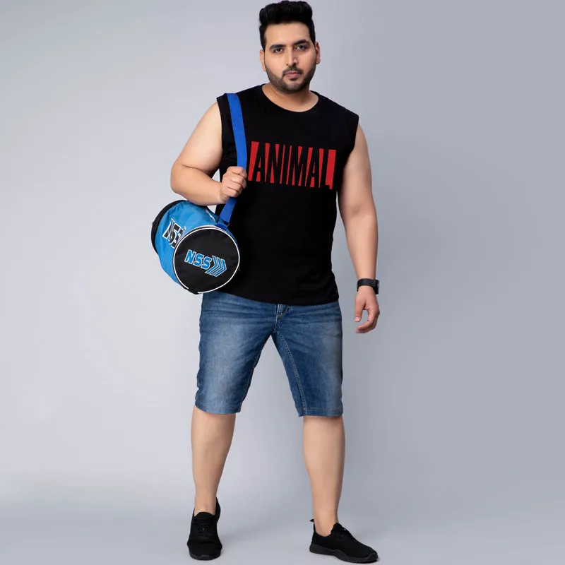 ANIMAL BADGE FONT GYM Sleeveless Vest