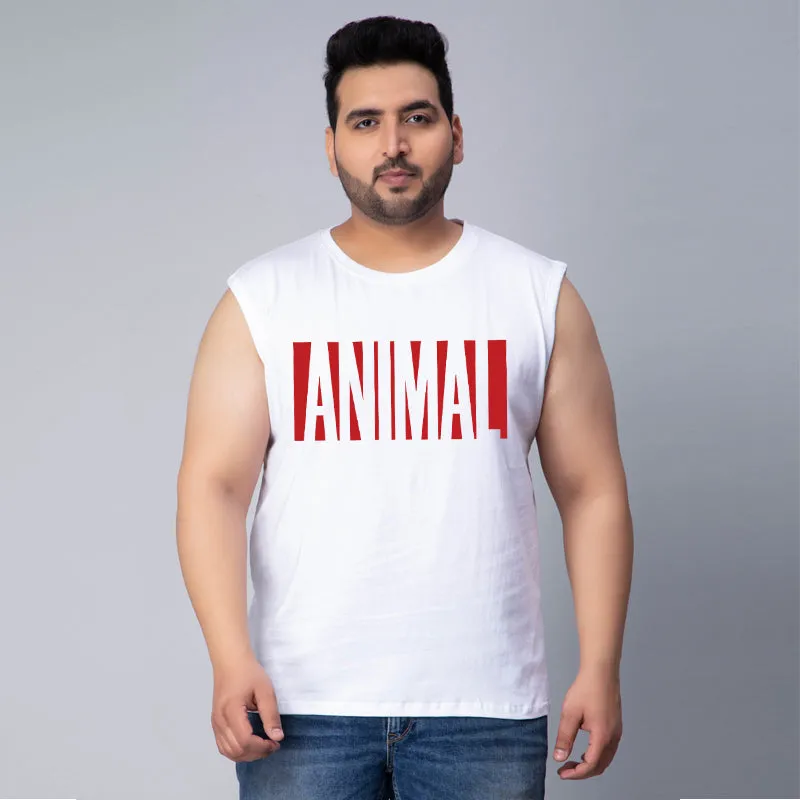 ANIMAL BADGE FONT GYM Sleeveless Vest