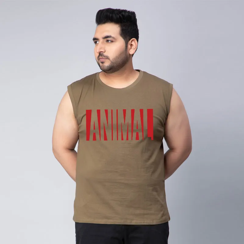 ANIMAL BADGE FONT GYM Sleeveless Vest