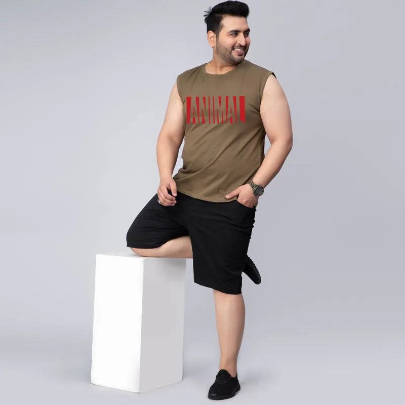 ANIMAL BADGE FONT GYM Sleeveless Vest