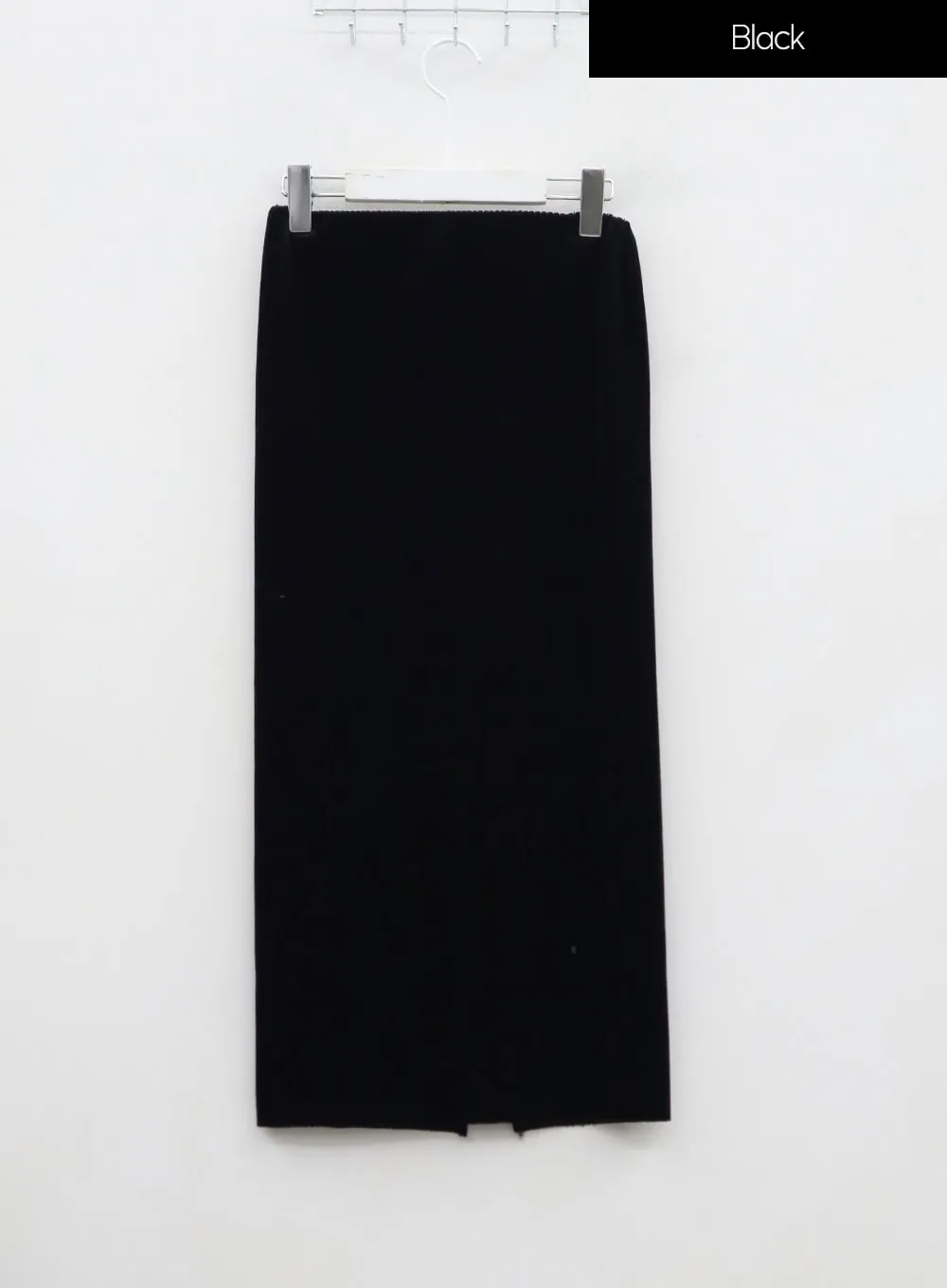 Back Slit Ribbed knit Maxi Skirt ID22