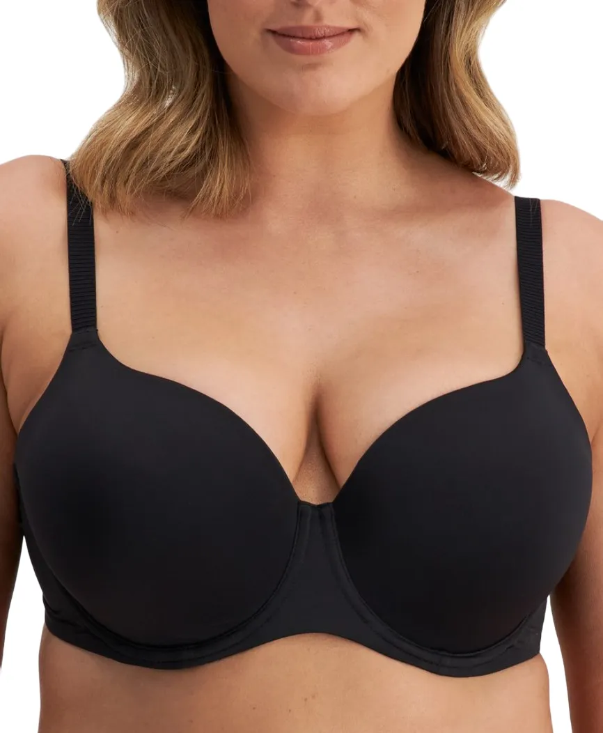 Be By Berlei Womens Full Coverage Black T-Shirt Fuller Cup Bra