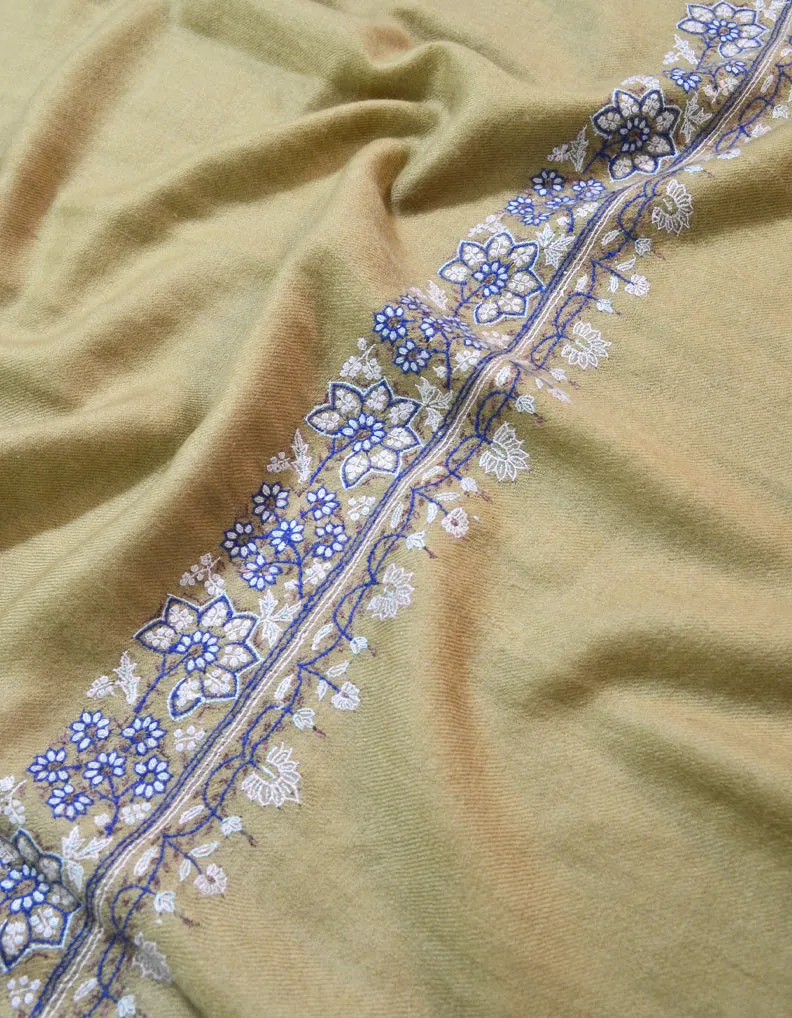 Beige Pashmina Shawl With Embroidery 5808