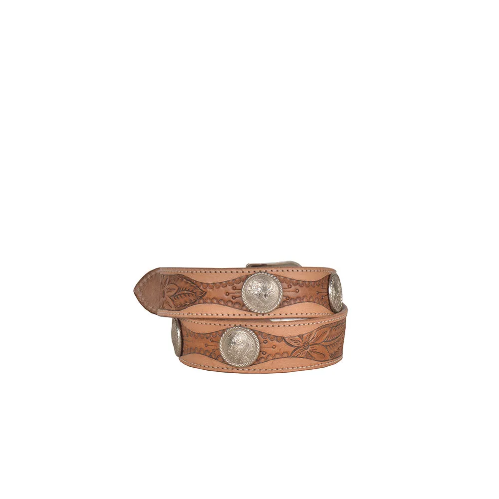 Birch Hand-Tooled Leather Belt