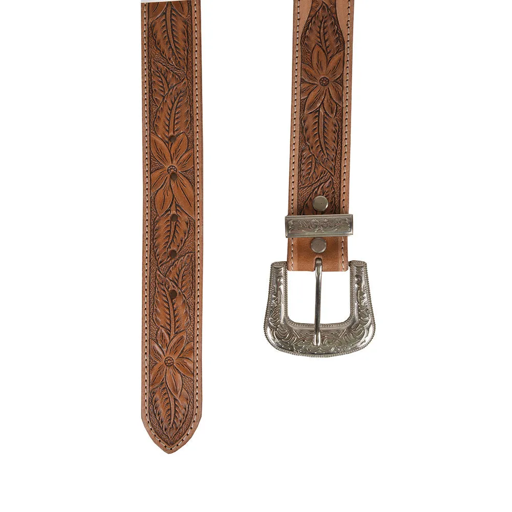 Birch Hand-Tooled Leather Belt