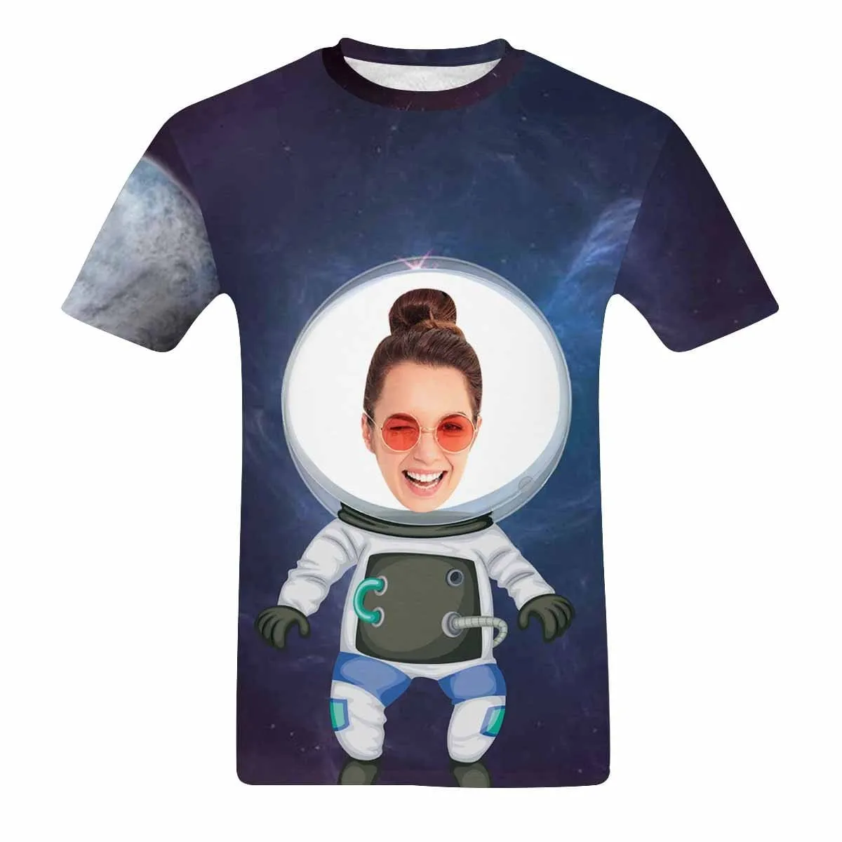 Custom Face Space Men's T-shirt