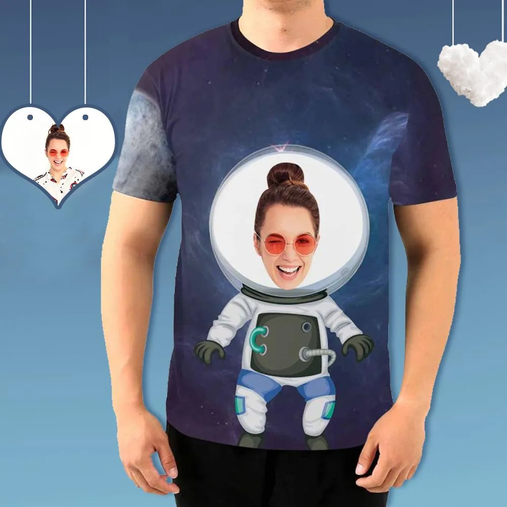 Custom Face Space Men's T-shirt