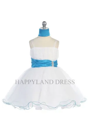 D3018 Waistband Tulle Skirt Dress (9 Diff. Colors)