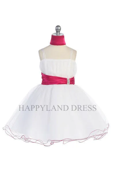 D3018 Waistband Tulle Skirt Dress (9 Diff. Colors)