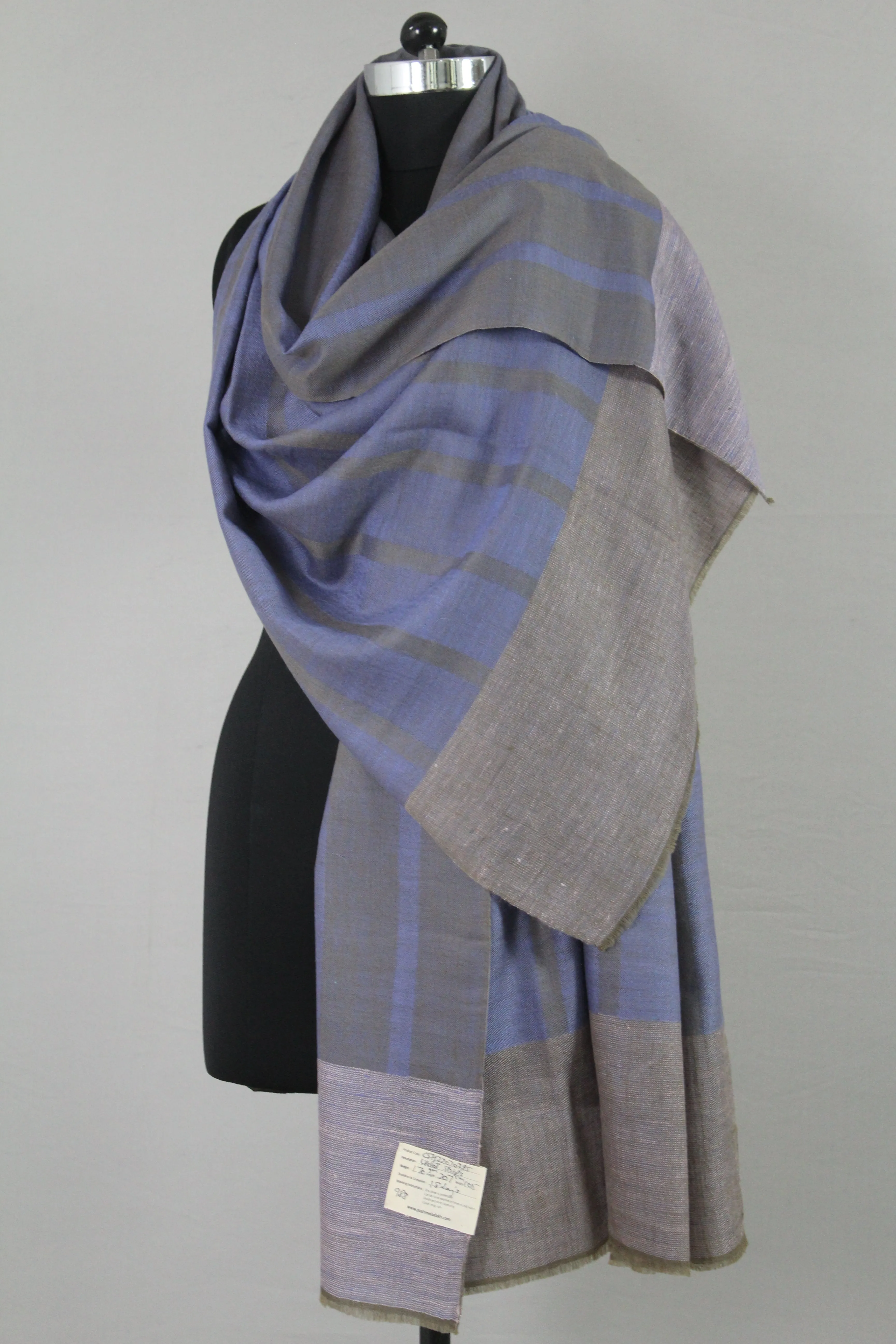 Daniyal Uklot Strips Cashmere Shawl