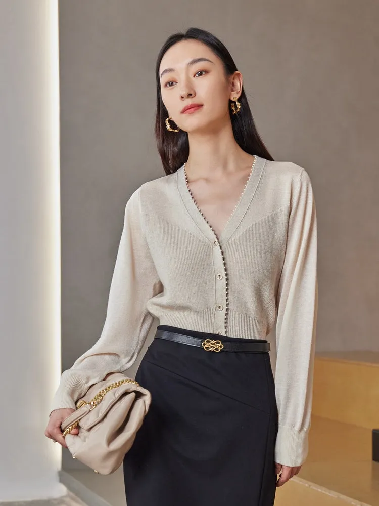 EP YAYING Classic Knitted Cardigan