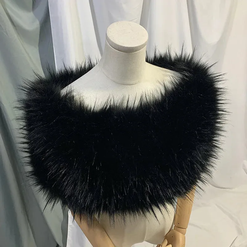 Faux Fur Wedding Shawl Bolero Wrap Bridal Stole