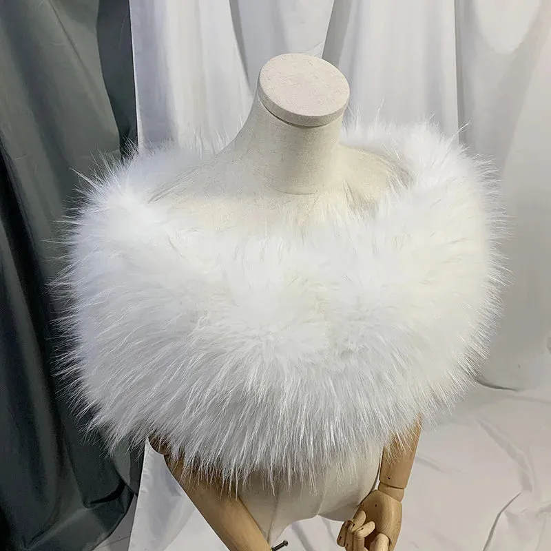 Faux Fur Wedding Shawl Bolero Wrap Bridal Stole