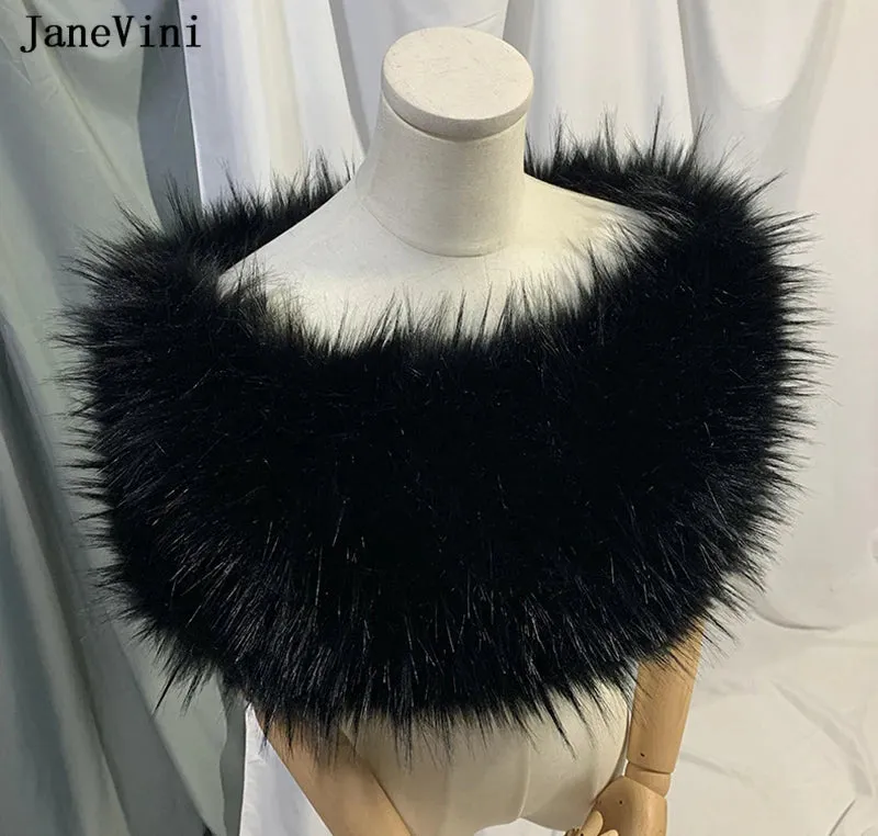 Faux Fur Wedding Shawl Bolero Wrap Bridal Stole