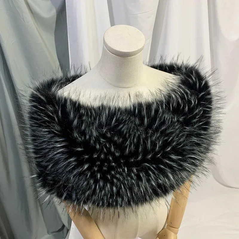 Faux Fur Wedding Shawl Bolero Wrap Bridal Stole