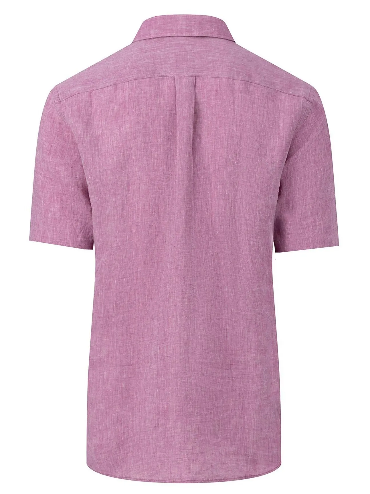 FYNCH HATTON Pure Linen Short-Sleeve Shirt - Men's – Dusty Lavender