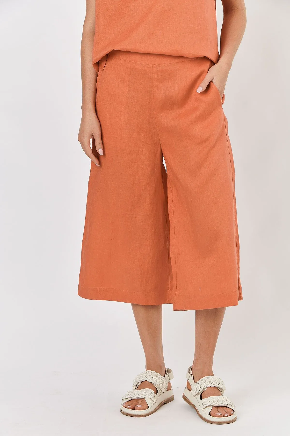 GA438 Linen Pants in Tandoori