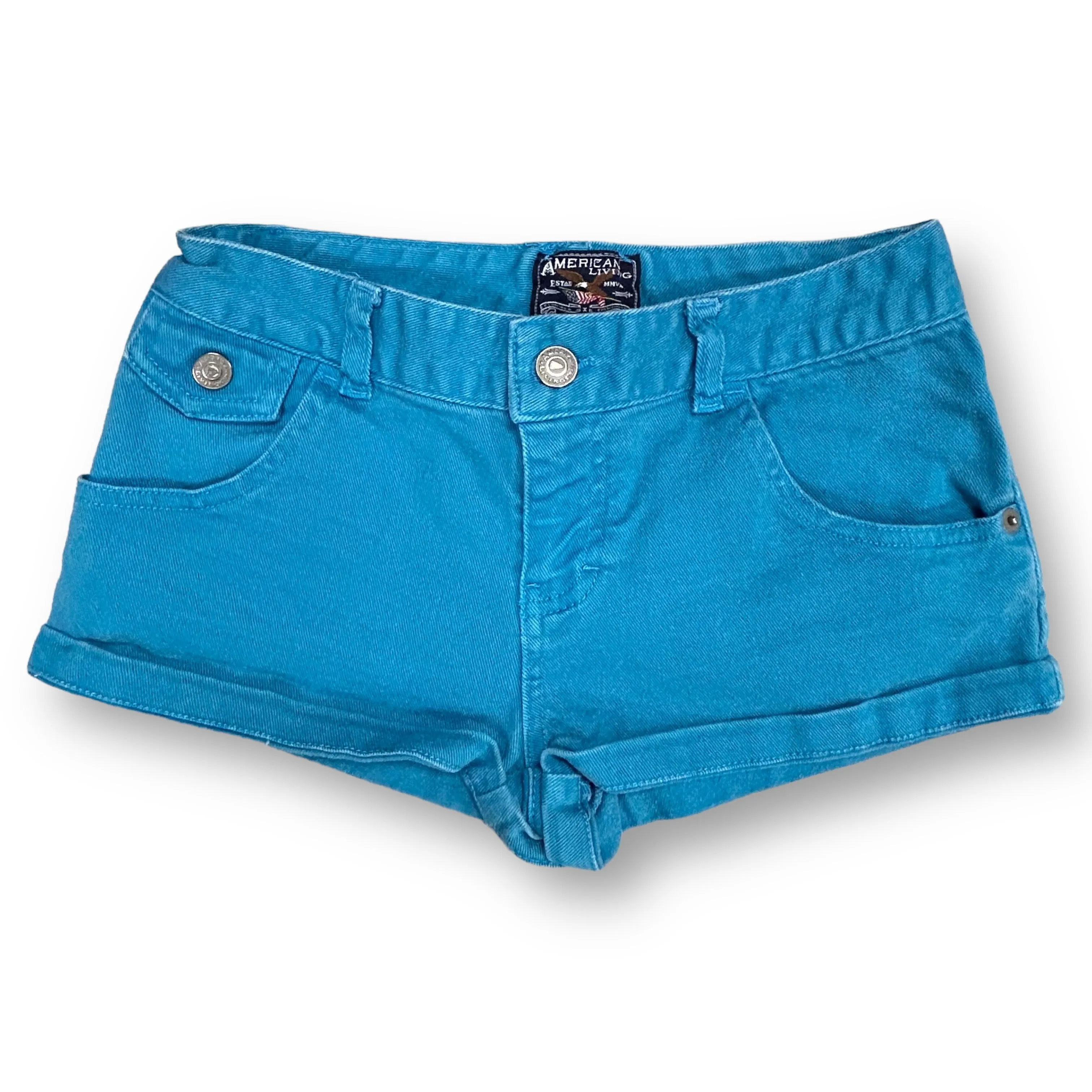 Girls American Living Size 12 Teal Denim Shorts