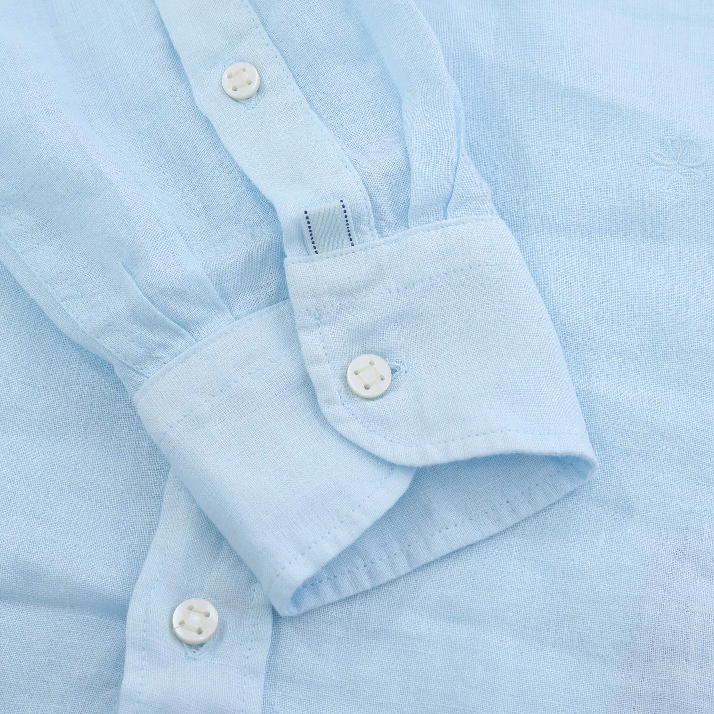 Jacob Cohen Basic Linen Shirt in Sky Blue