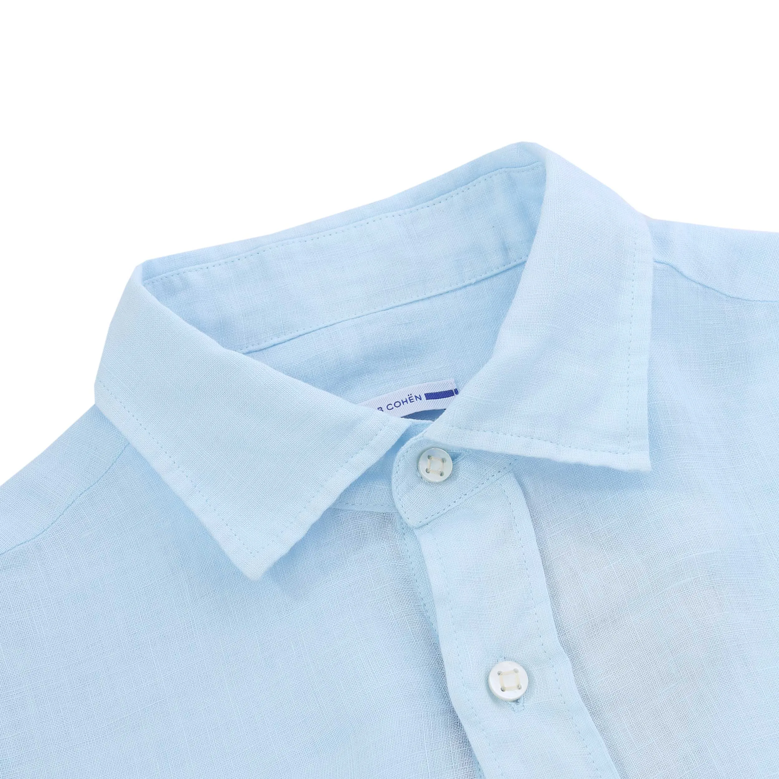 Jacob Cohen Basic Linen Shirt in Sky Blue