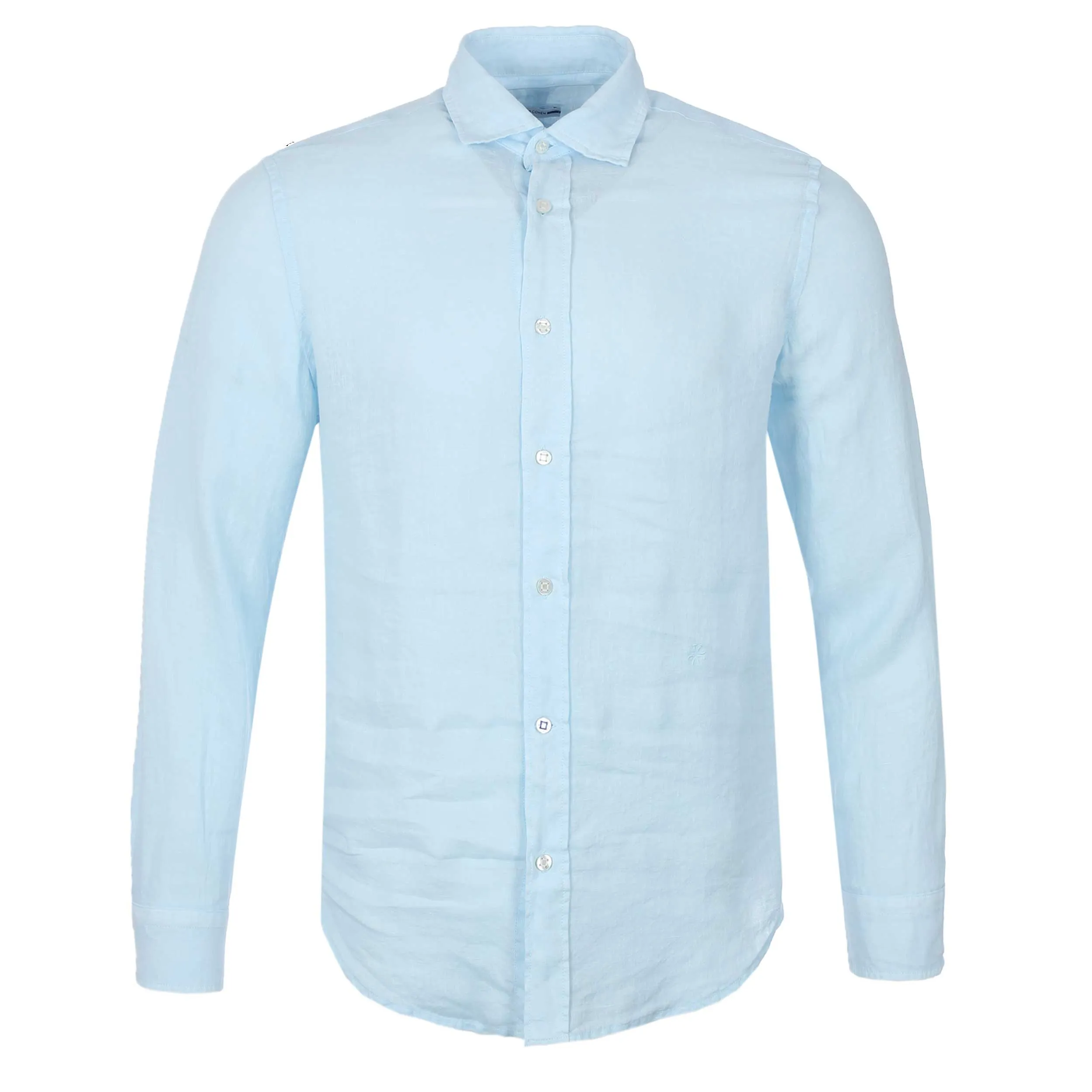 Jacob Cohen Basic Linen Shirt in Sky Blue