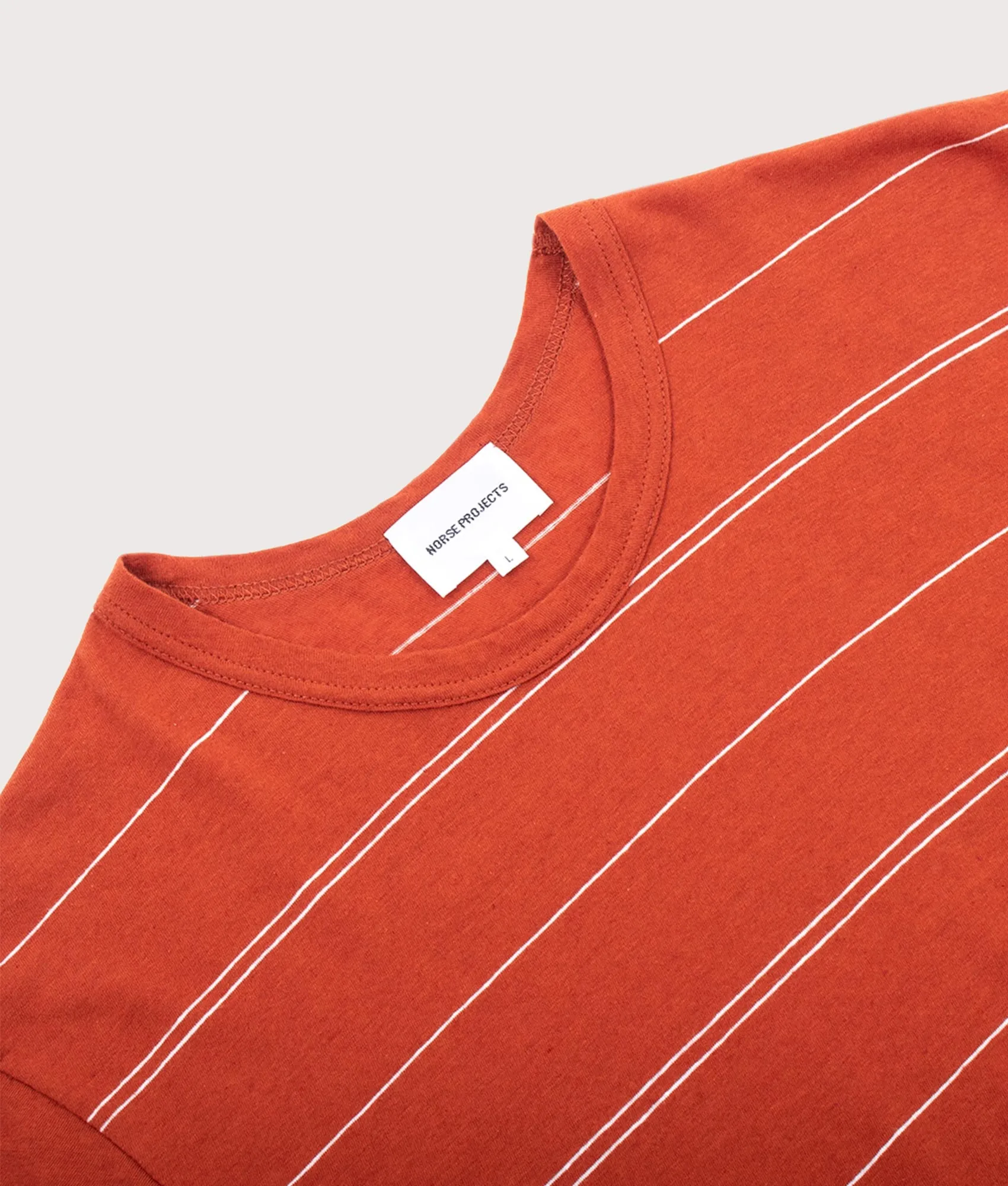 Joakim Cotton/Linen Fine Stripe T-Shirt