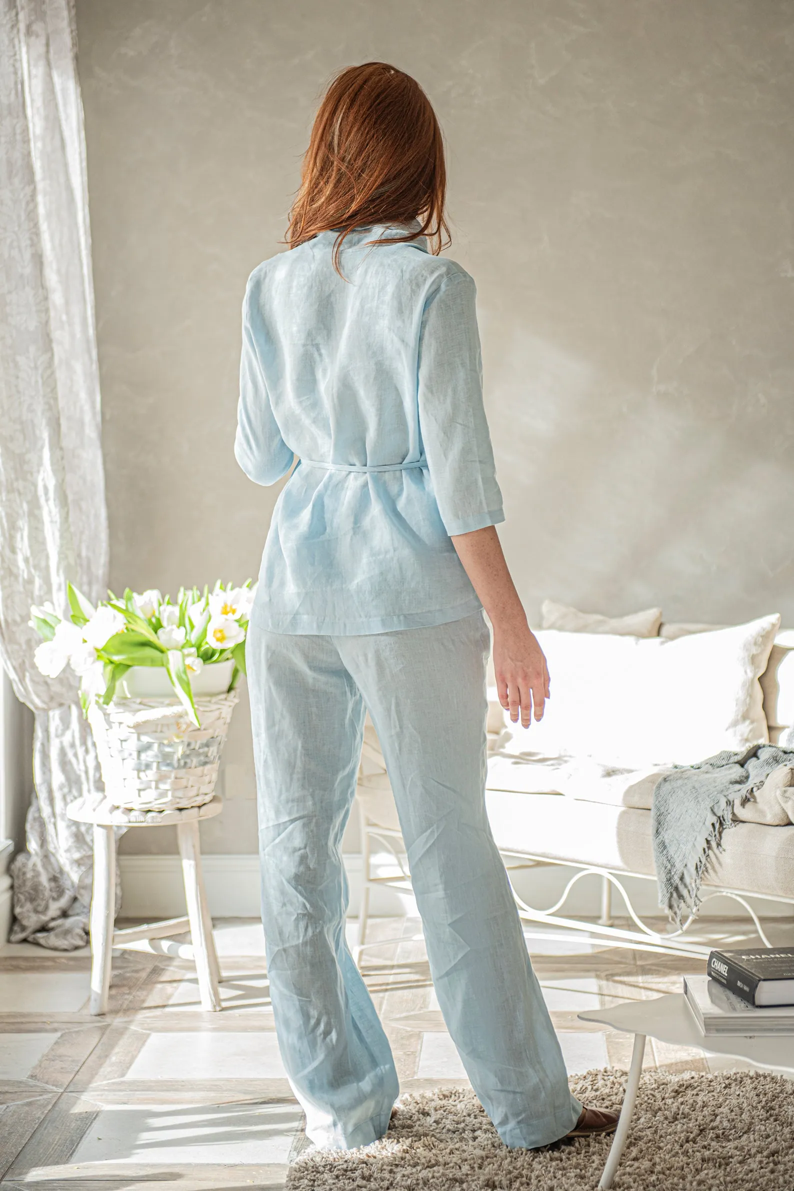 Linen Cardi & Pants Set