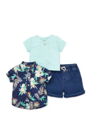 Little Me Tropics 3 Piece Short Baby Boys Set