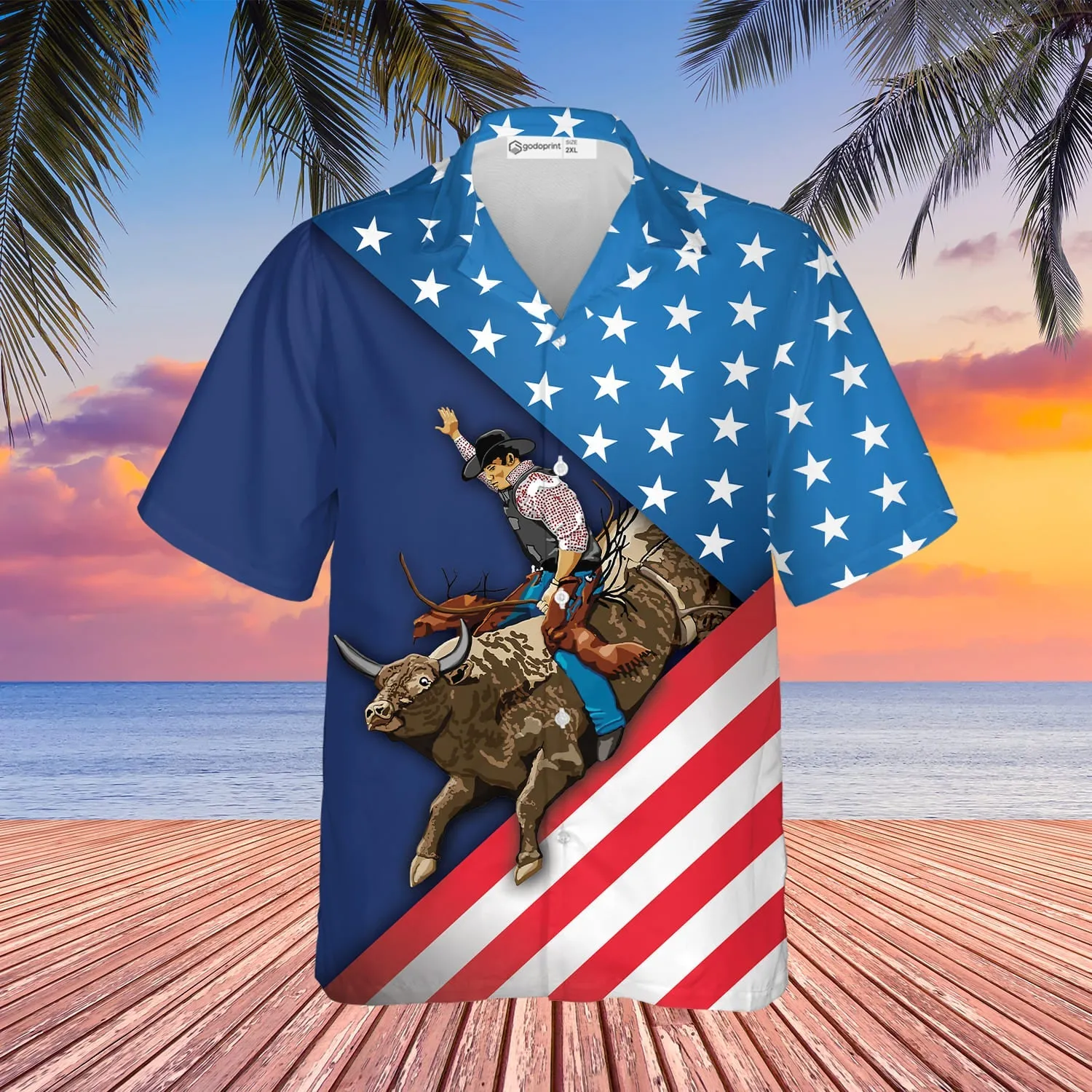 Long Live Cowboy Shirts, American Bull Riding Hawaiian Shirt