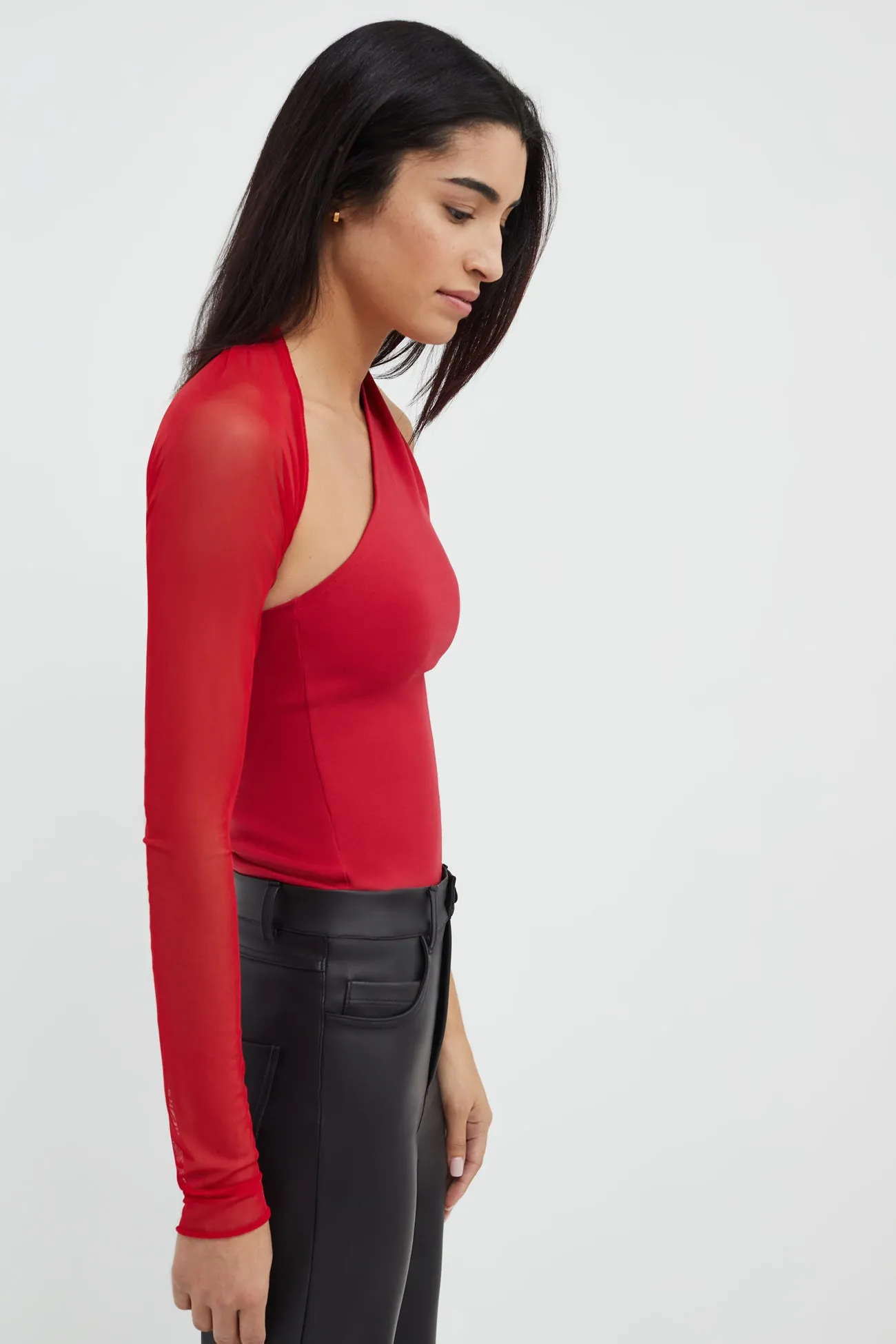 Manhattan Mesh Sleeve Top