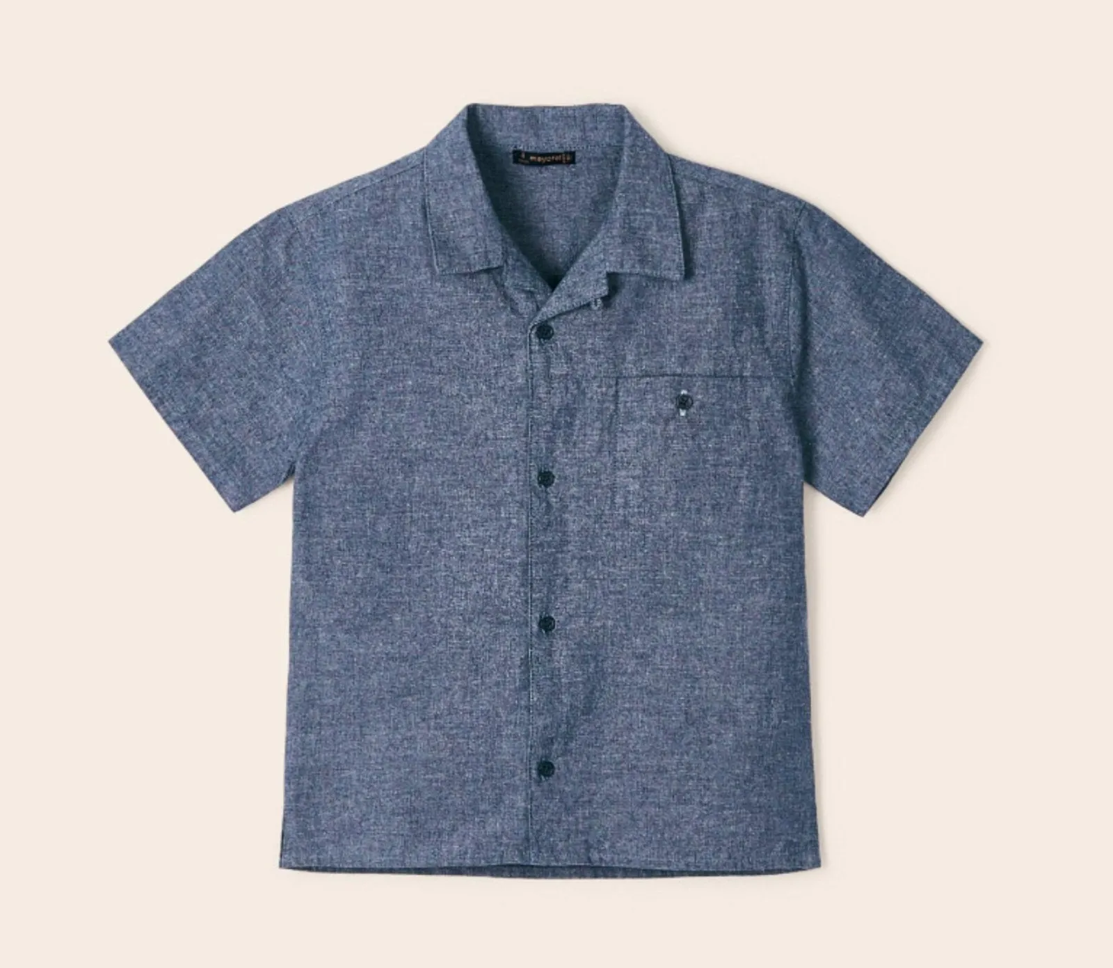 Mayoral Boys Navy Linen Shirt and Shorts Set