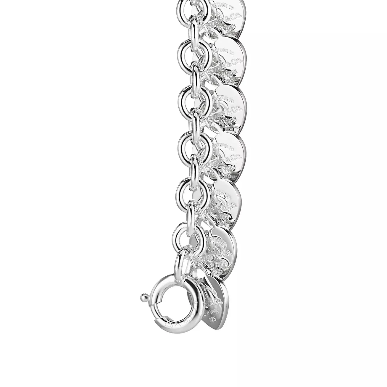 Multi-heart Tag Bracelet in Silver