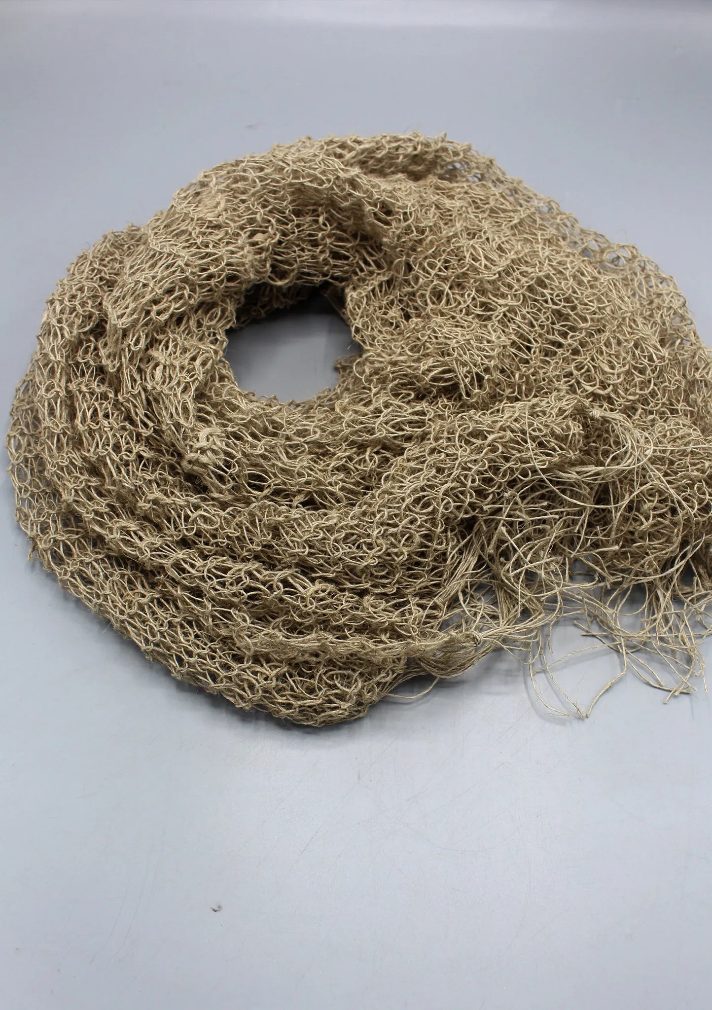 Natural Nettle Yarn Woven Shawl