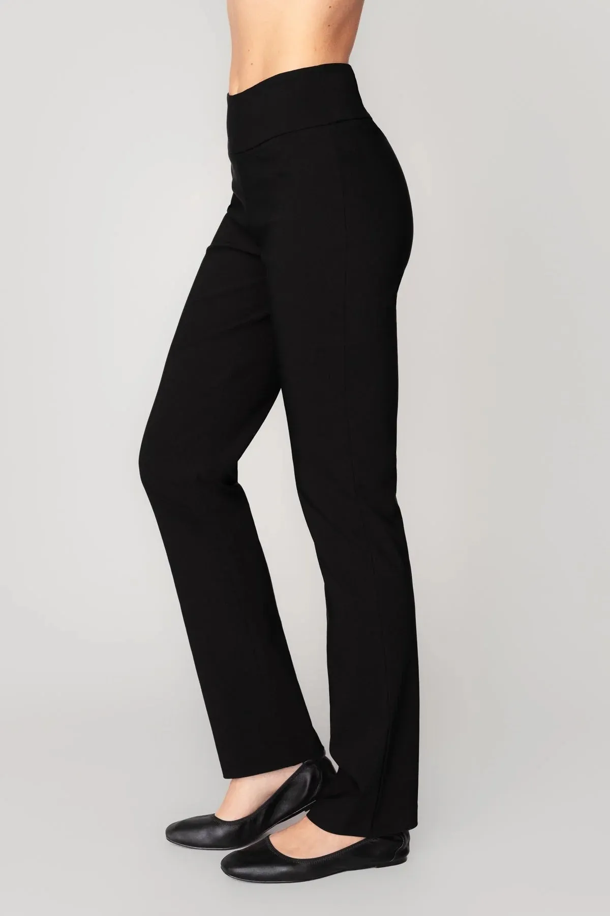 Nina  Straight Leg Trouser.  Black