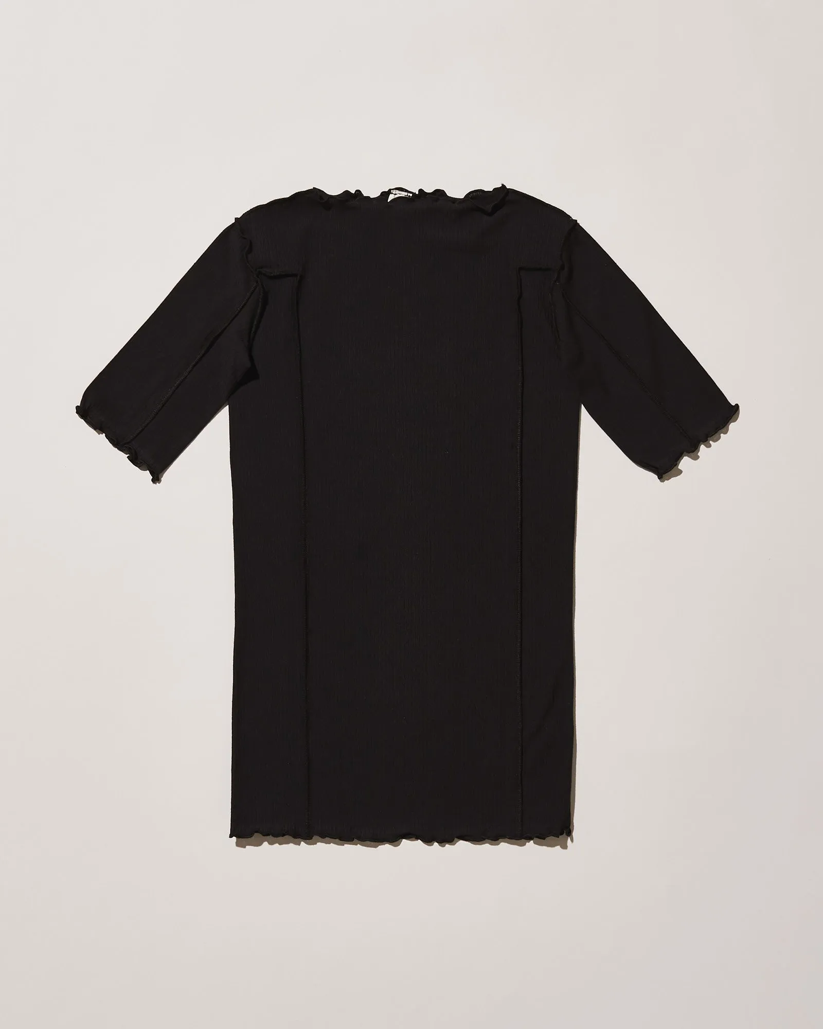 Omato 3/4 Tee Shirt - Organic Cotton Rib - Black