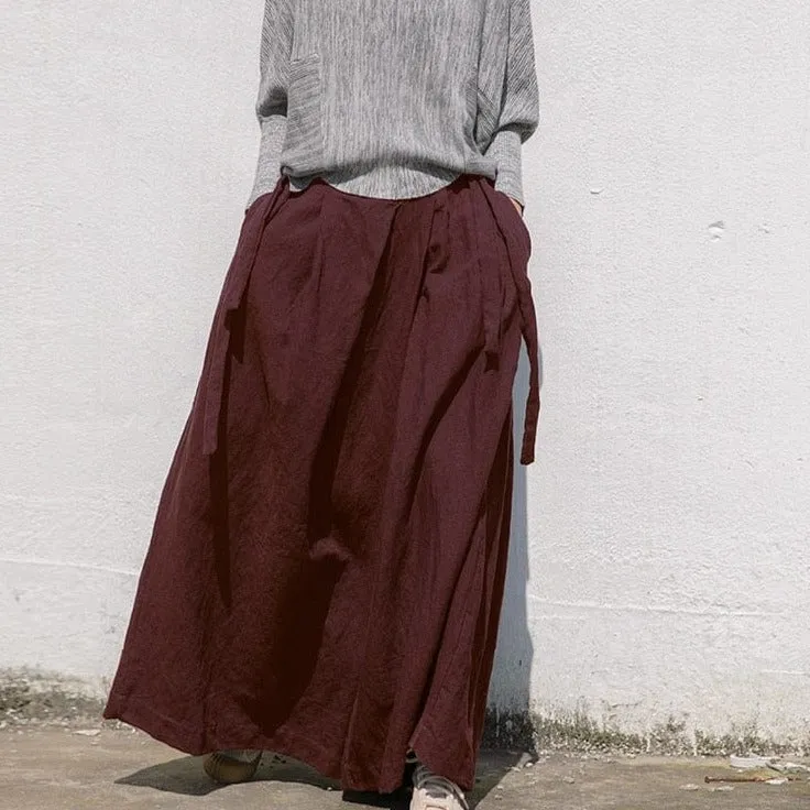 Oversized Wide Leg Linen Pants | Lotus