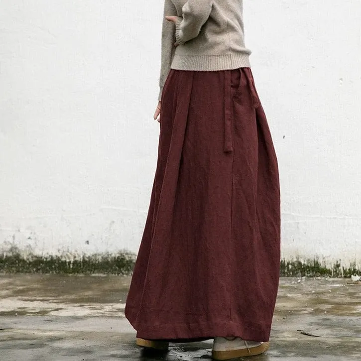 Oversized Wide Leg Linen Pants | Lotus