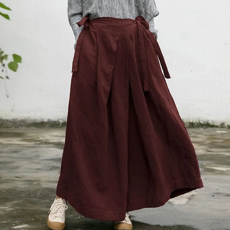 Oversized Wide Leg Linen Pants | Lotus