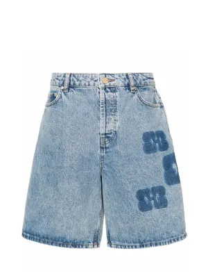 Patch Denim Shorts