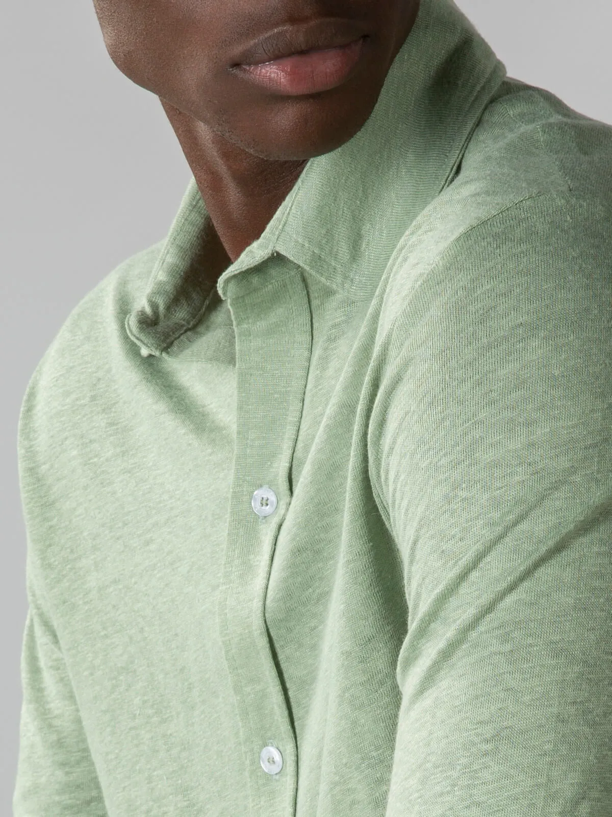 Pistache Linen Bayside Shirt