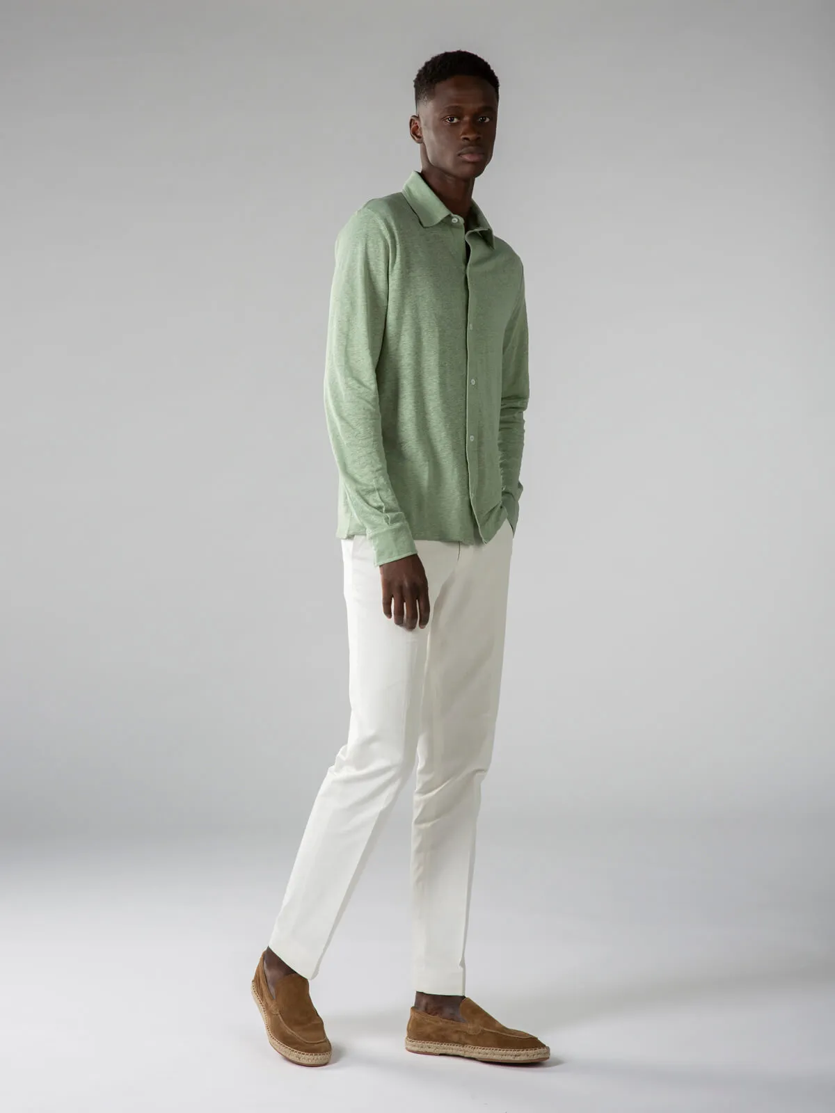 Pistache Linen Bayside Shirt