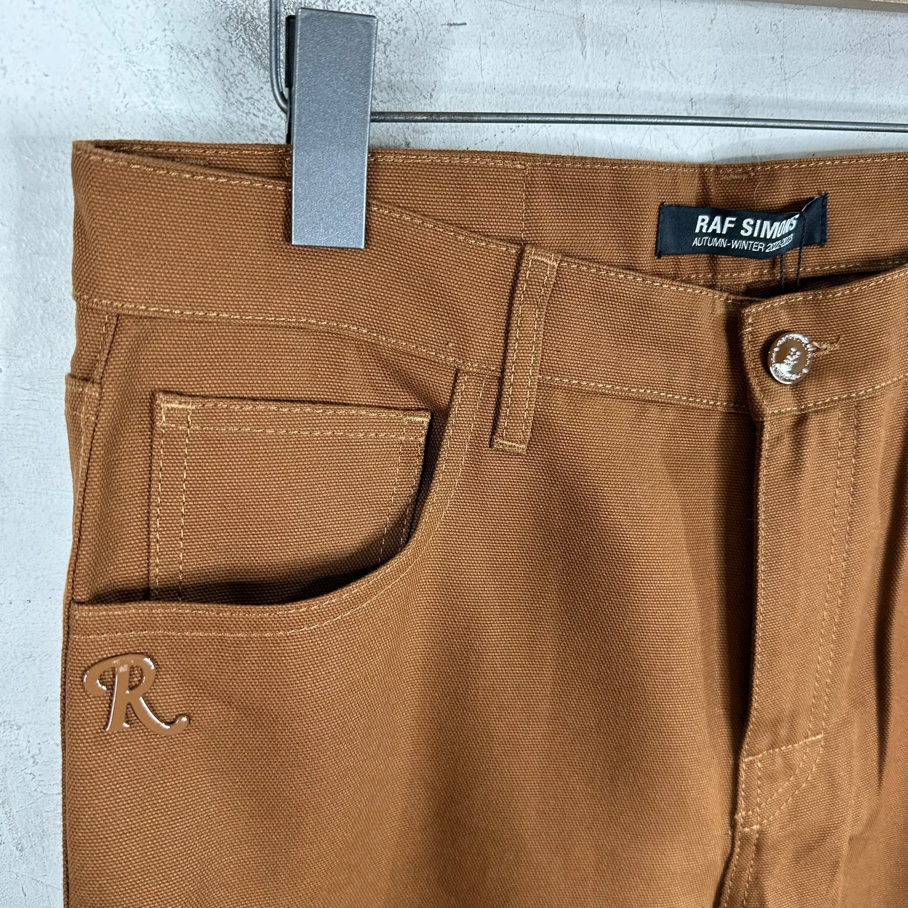 Raf Simons Brown Woven Trousers