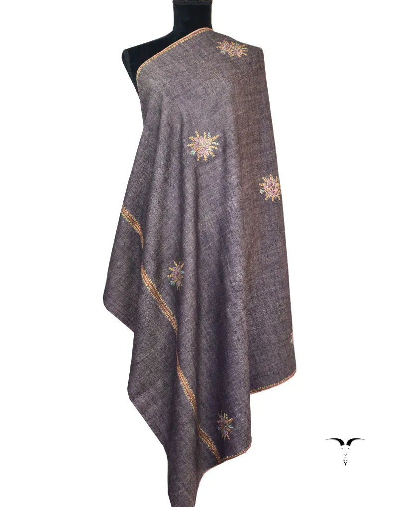 Reversible Pashmina Shawl In Hues Of Purple 5502