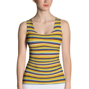 Riviera Stripe Fitted Tank Top