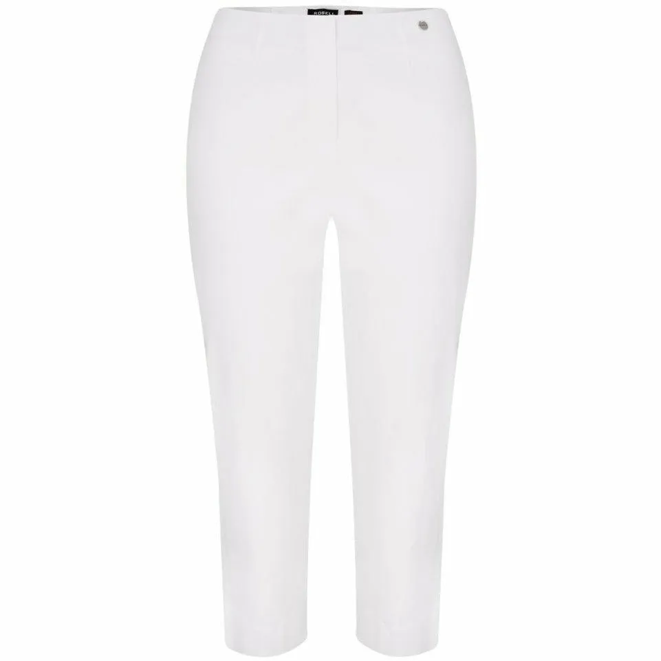 Robell Crop Trousers | White