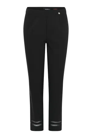 Robell Marie Mesh Ankle Grazer Trouser Black