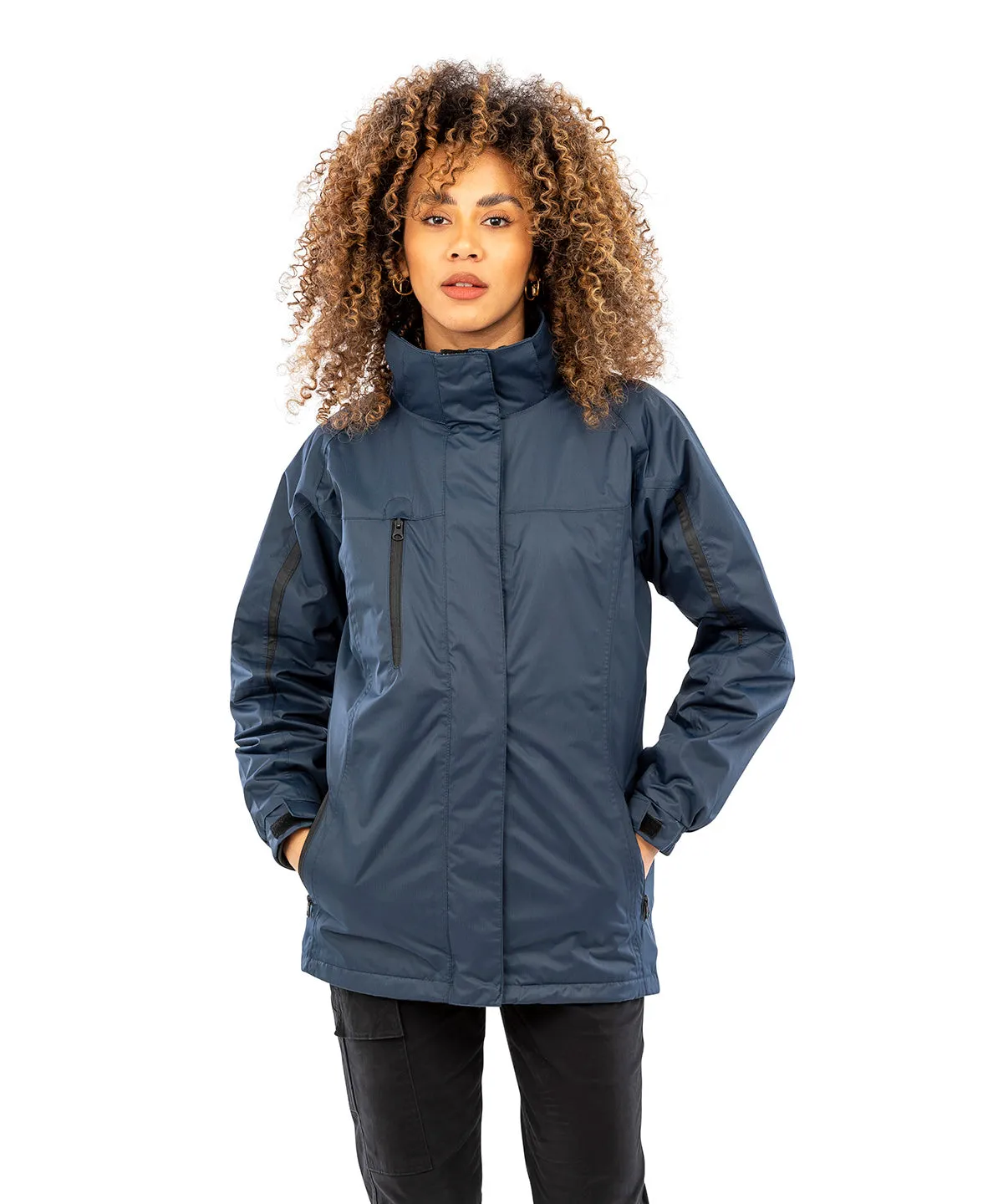 Royal/Black - Women's 3-in-1 journey jacket with softshell inner