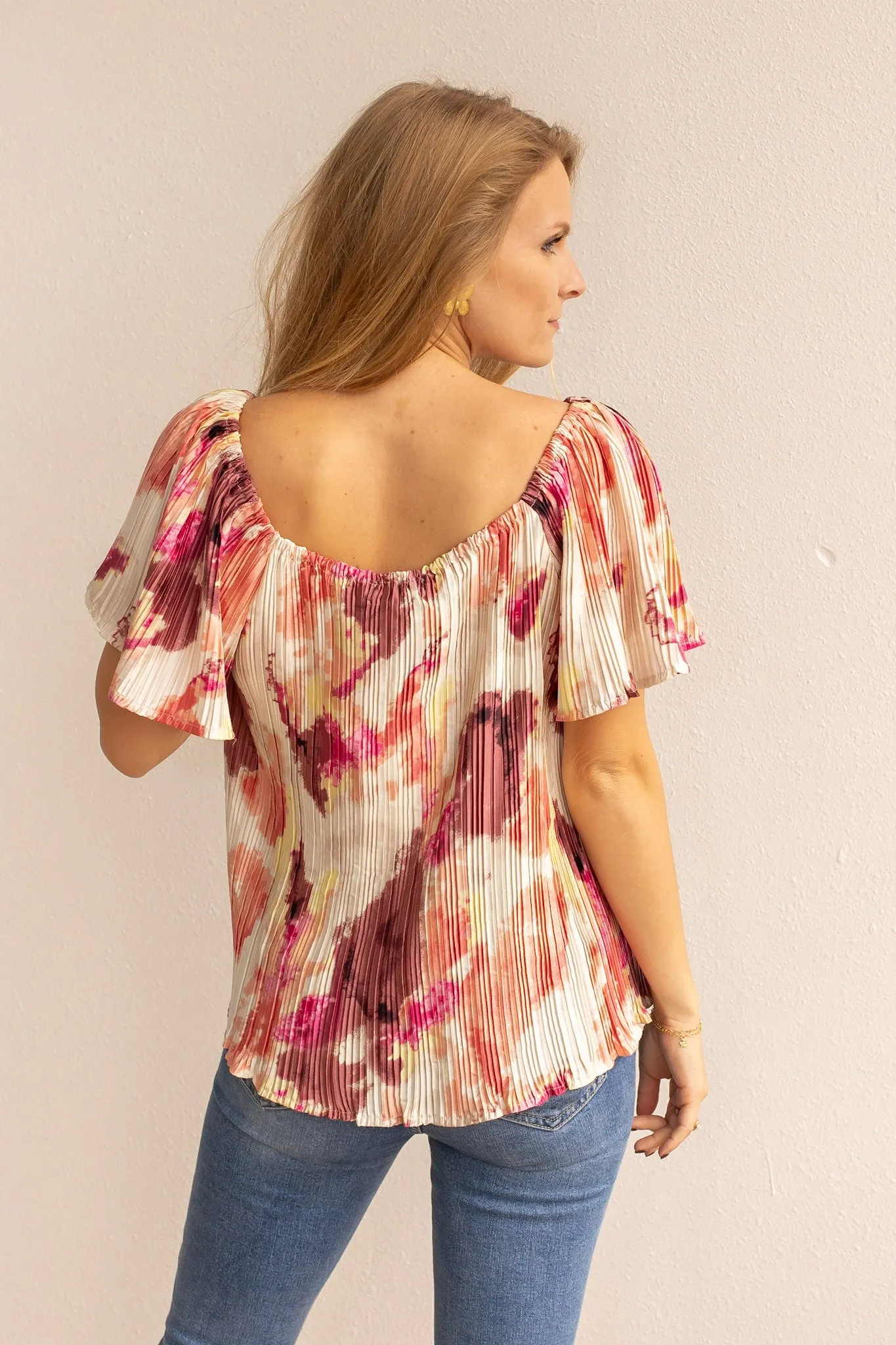 Serenity Sunset Off-the-Shoulder Blouse